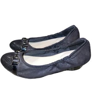 Solesenseability black mixed material flats size 6